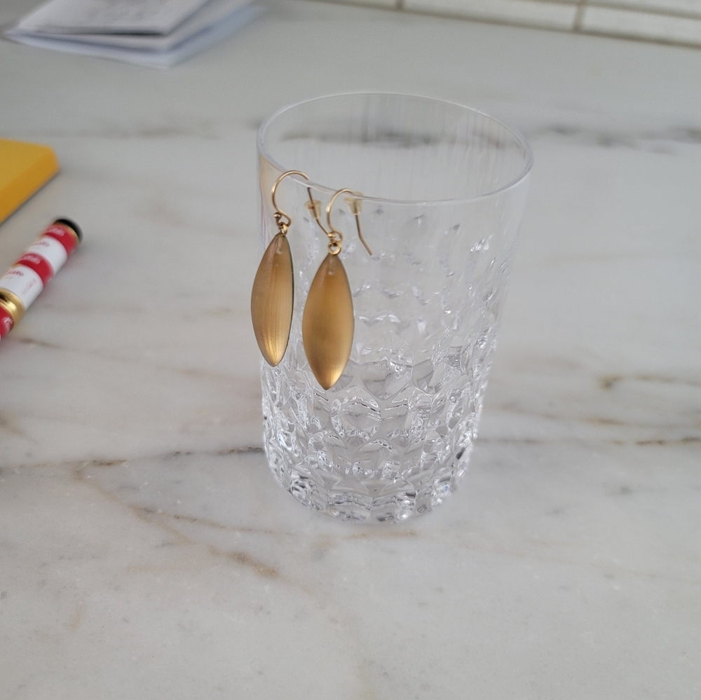 Alexis Bittar gold lucite earrings